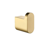 Flores Brushed Gold Single Robe Hook - Acqua Bathrooms