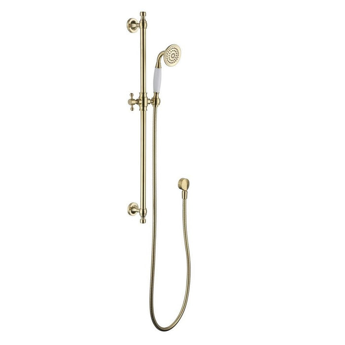 Bordeaux Traditional Brushed Bronze Shower Rail Set - Acqua Bathrooms