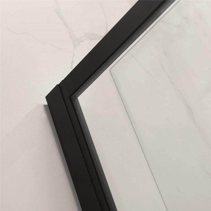 700-1520 mm Wall to Wall Black Pivot Shower Screen - Acqua Bathrooms