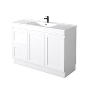 Miami 1200 Matte White Vanity With Kickboard - Acqua Bathrooms