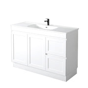 Miami 1200 Matte White Vanity With Kickboard - Acqua Bathrooms