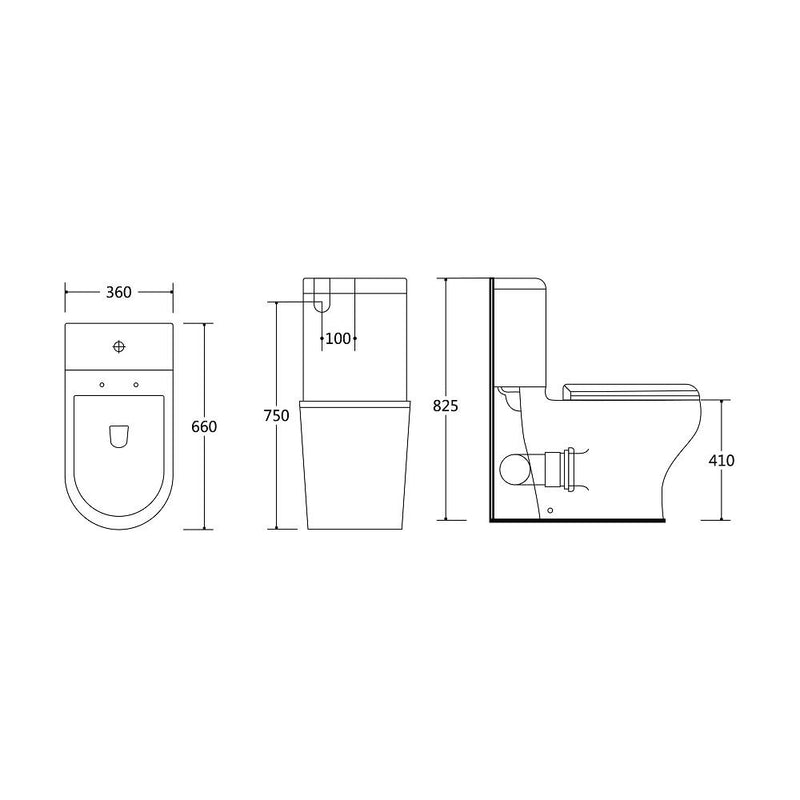 Bella Skew Pan Wall Faced Toilet Suite - Acqua Bathrooms