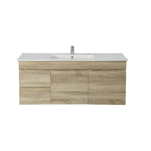 Berge 1200 White Oak Wall Hung Vanity - Acqua Bathrooms