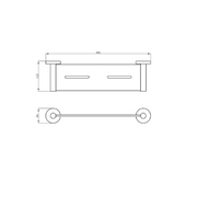 Cesena Brushed Gold Metal Shelf - Acqua Bathrooms