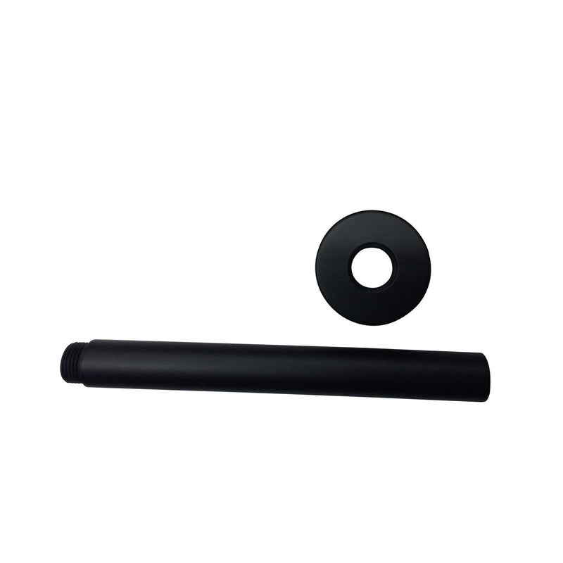 Round 300 mm Black Shower Arm - Acqua Bathrooms