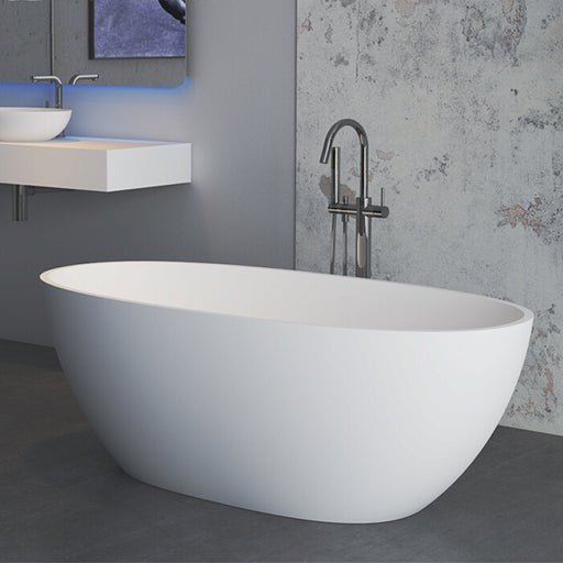 Stella Matte White 1500 Round Freestanding Bathtub - Acqua Bathrooms