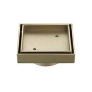 Brushed Bronze 100mm Tile Insert Floor Waste - 95mm Outlet - Acqua Bathrooms
