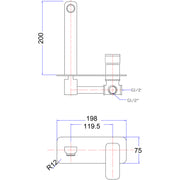 Eden Wall/Basin Combination Mixer - Acqua Bathrooms