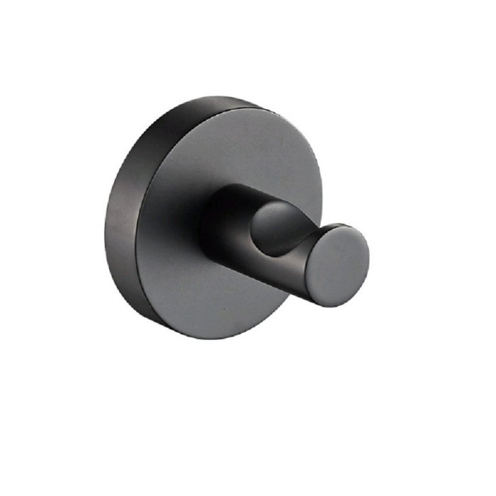 Cesena Black Single Robe Hook - Acqua Bathrooms