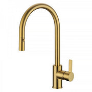 Otus Brushed Gold Pull Out Kitchen Mixer - Acqua Bathrooms