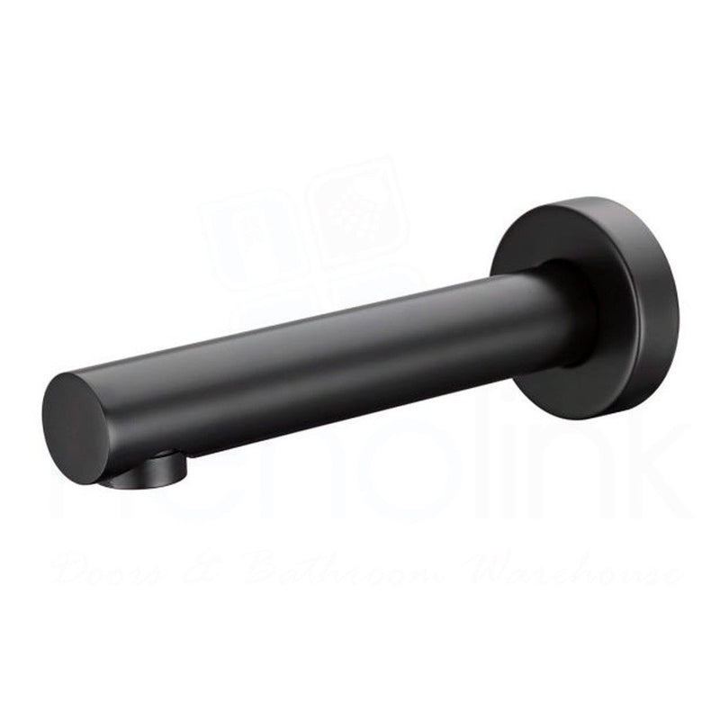 180 mm Cesena Black Round Bath Spout - Acqua Bathrooms