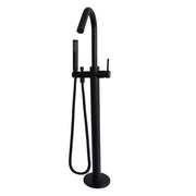 Black Round Freestanding Multifunction Bath Spout - Acqua Bathrooms