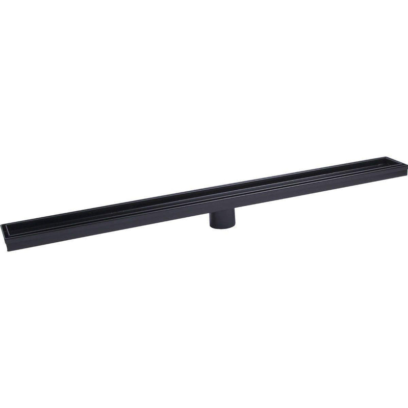 Matte Black 600mm Tile Insert Floor Waste - Acqua Bathrooms