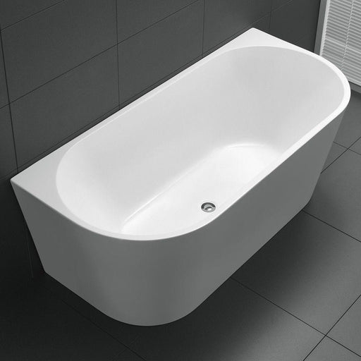 1500 mm Delara Back to Wall Freestanding Bath Tub - Acqua Bathrooms