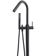 Black Round Freestanding Multifunction Bath Spout - Acqua Bathrooms