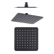 Messina 250 mm Matte Black Slim Shower Head - Acqua Bathrooms