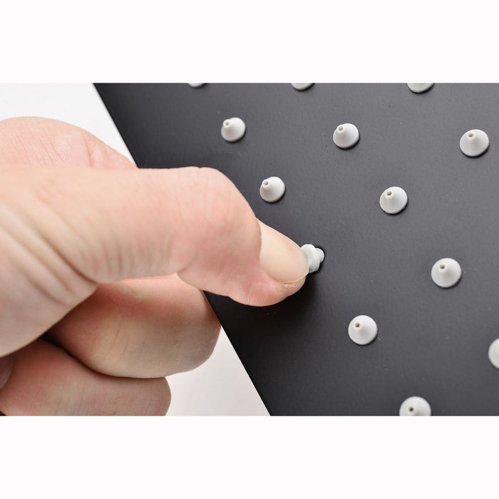 Messina 250 mm Matte Black Slim Shower Head - Acqua Bathrooms