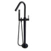 Black Round Freestanding Multifunction Bath Spout - Acqua Bathrooms