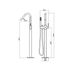 Black Round Freestanding Multifunction Bath Spout - Acqua Bathrooms