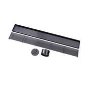Matte Black 1800mm Linear Grill Floor Waste - Acqua Bathrooms