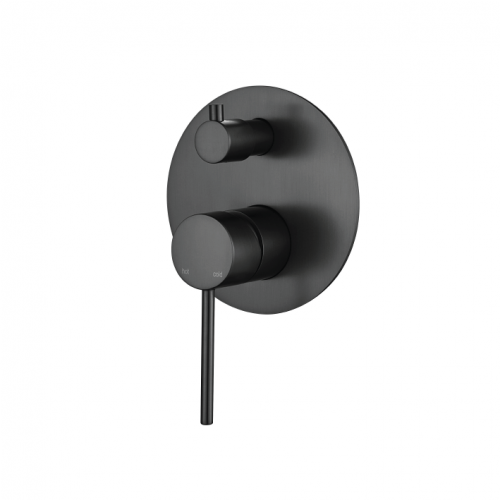 Star Mini Gun Metal Grey Wall Diverter - Acqua Bathrooms