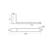 Flores Chrome Guest Towel Bar - Acqua Bathrooms