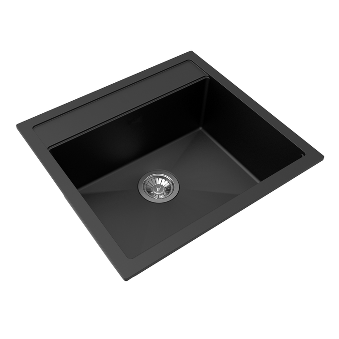 Carysil | 560 Waltz Black Granite Kitchen Sink - Acqua Bathrooms