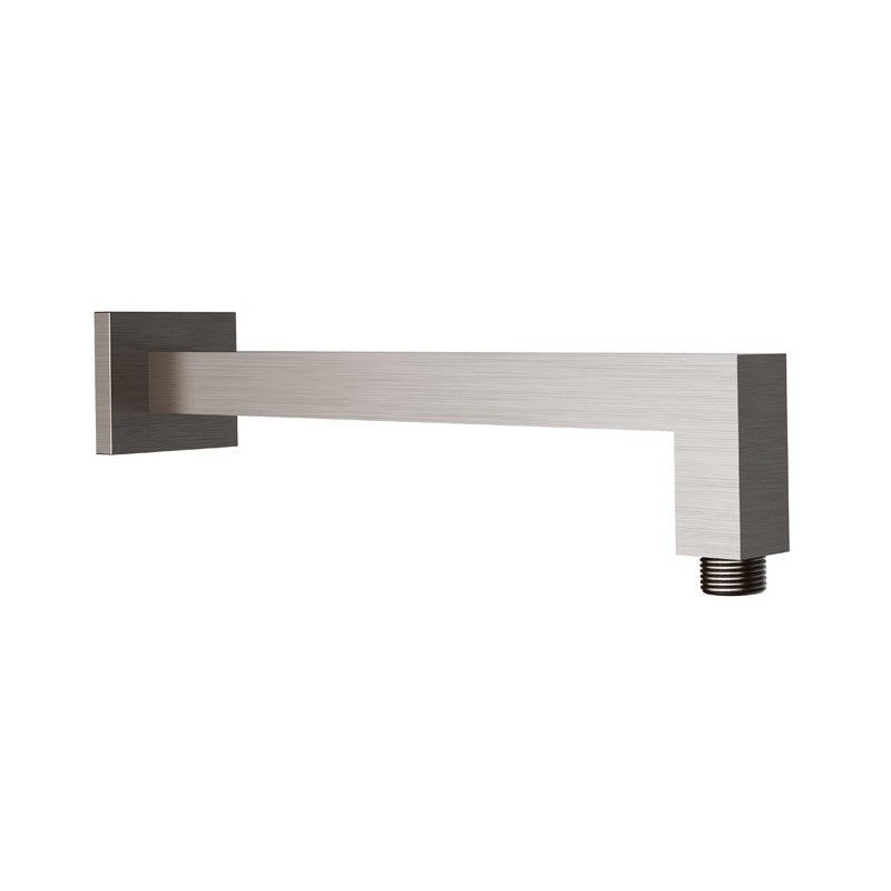 Messina Square Brushed Nickel 400mm Shower Arm - Acqua Bathrooms